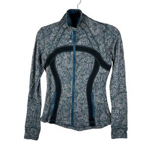 lululemon athletica‎ Define Jacket Brushed Herringbone Gray Blue Alberta size 6